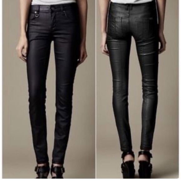 ❤️… Burberry Brit Low rise Stylish Black Skinny Jeans Pants  26 - Picture 1 of 5